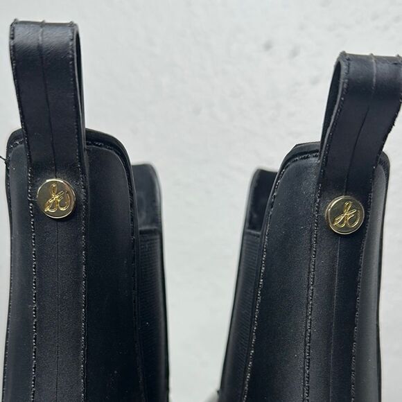 Sam Edelman Tinsley Black Chelsea Rain Boots - Size 7 (A-1644) - Picture 3 of 12